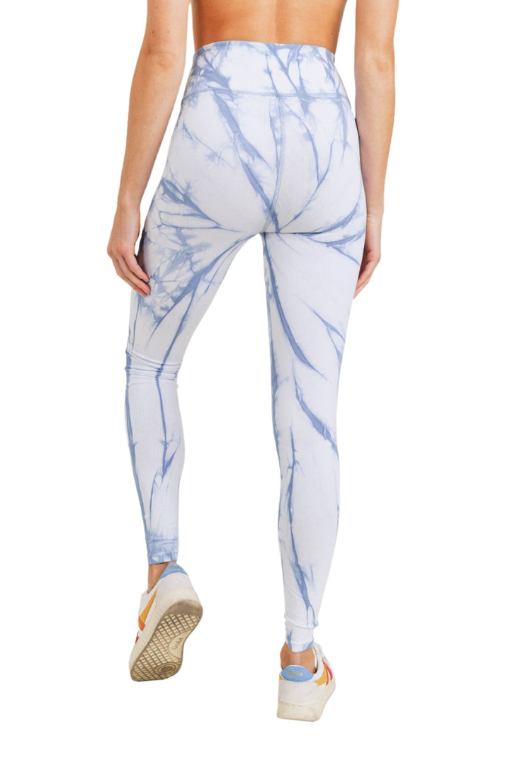 Mono B Tie-Dye Full Length High-Waist Leggings APH3053 - Ocean 11 Tie Dye - Back View