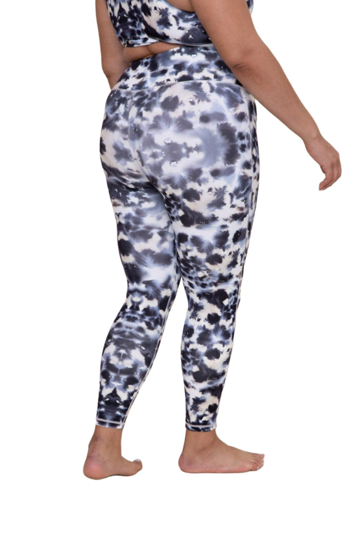 Mono B Inkblot High Waist Leggings APH3109 and Plus - Inkblot - Back Side View