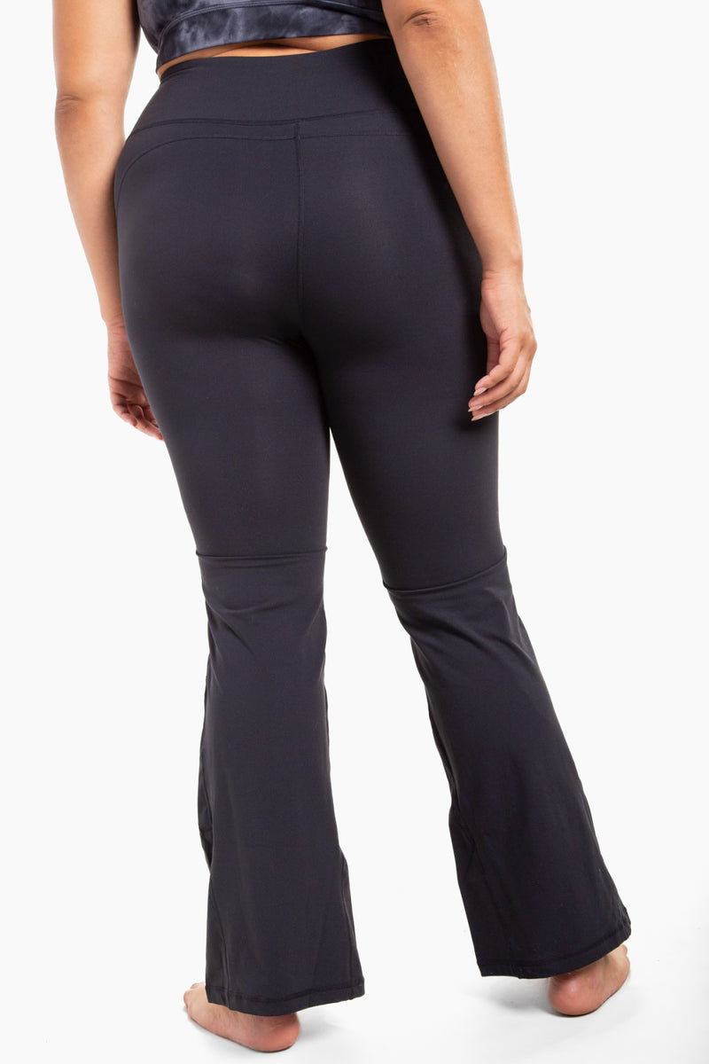 Mono B Lycra-Blend High-Waisted Flare Leggings APH8002 and Plus