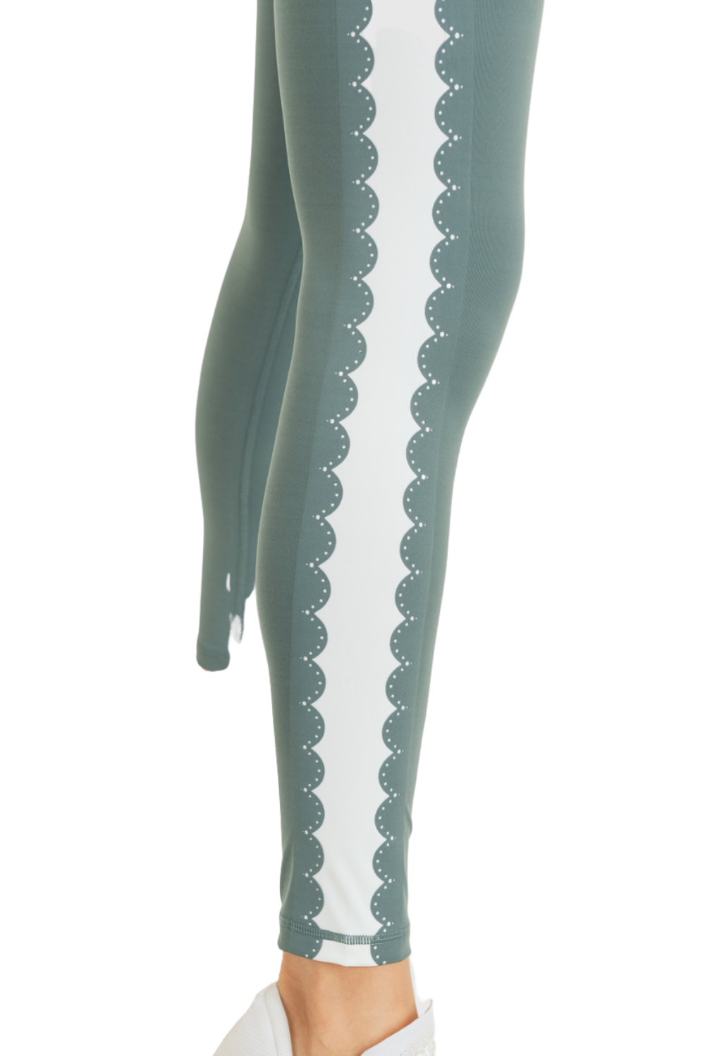 Mono B GREEN Art Deco Legging APH8009 - Dejavu - Side View