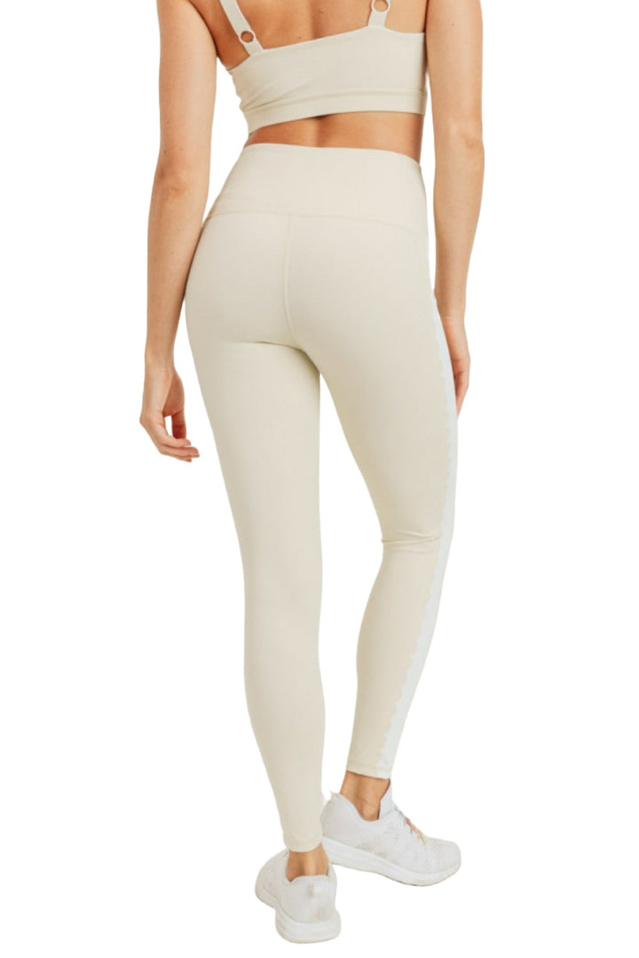 Mono B GREEN Art Deco Legging APH8009 - Natural 10 - Back View