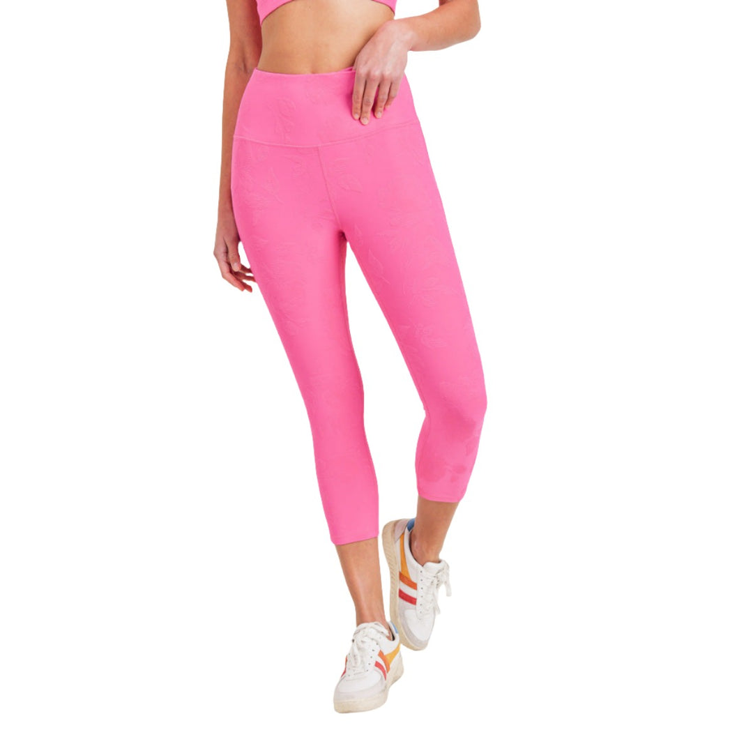 Mono B Textured Roses Jacquard TACTEL Capri APH8068 - Hot Pink - Front View