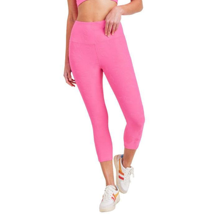 Mono B Textured Roses Jacquard TACTEL Capri APH8068 - Hot Pink - Front View