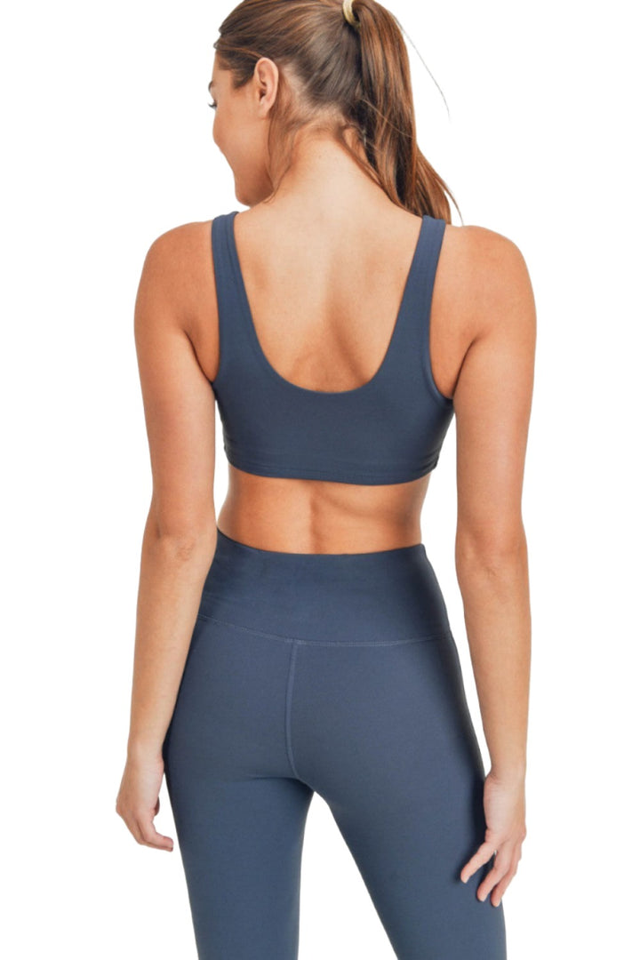 Mono B High Impact Bra AT-A032 - Laguna Blue - Back View