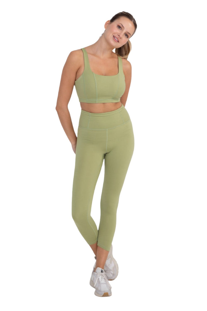 Mono B Paneled Double Bra AT-A0424 - Green - Front Full View