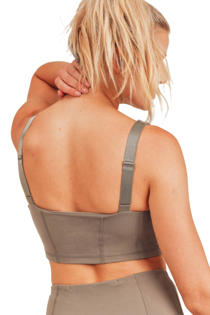 Mono B Paneled Double Bra AT-A0424 Plus - Mocha - Rear View