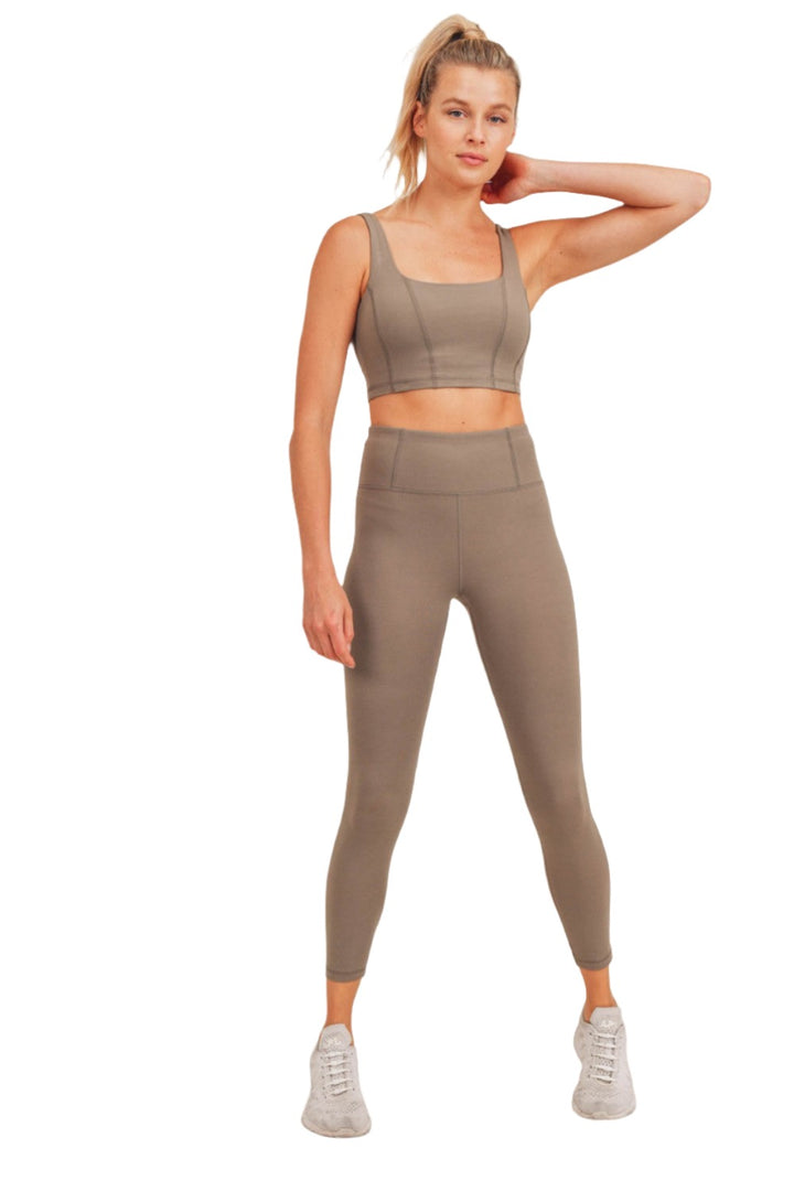 Mono B Paneled Double Bra AT-A0424 Plus - Mocha - Front Full View