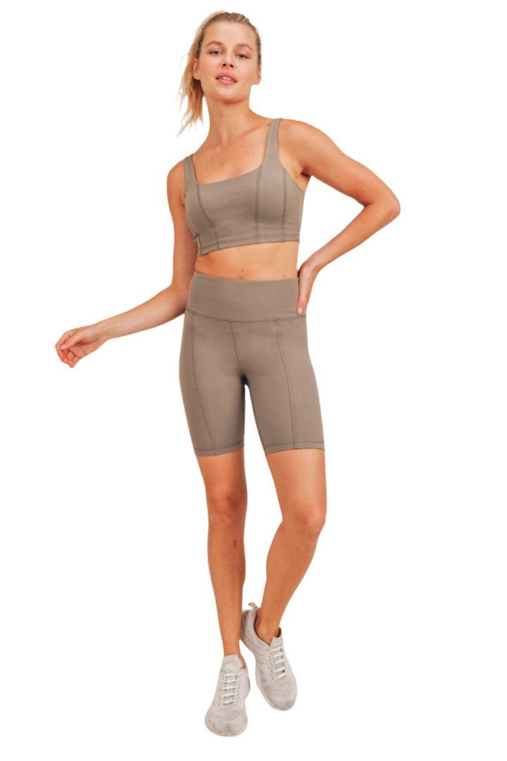 Mono B Paneled Double Bra AT-A0424 Plus - Mocha - Front Full View