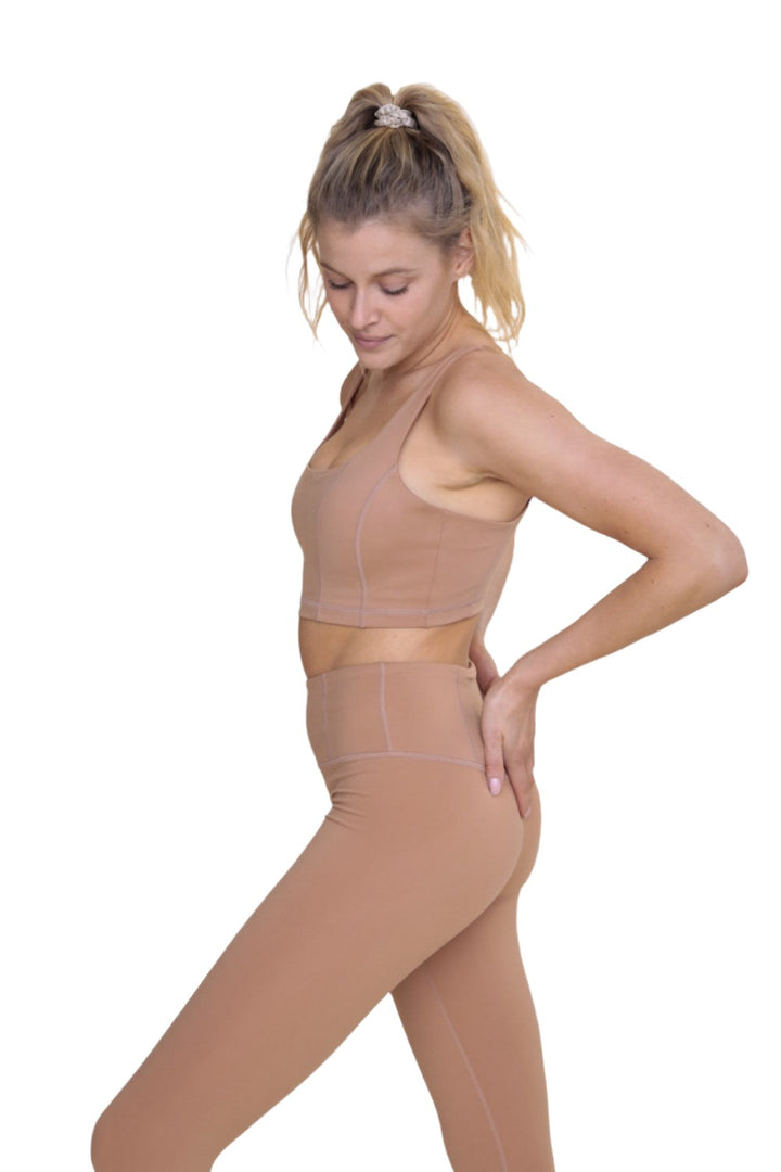 Mono B Paneled Double Bra AT-A0424 Plus - Mud - Side View