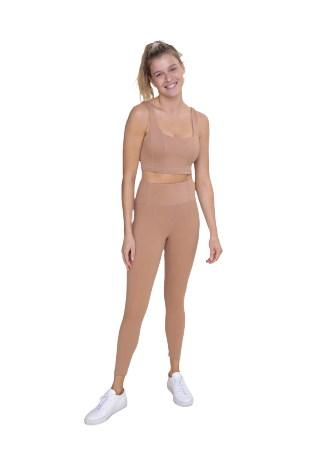 Mono B Paneled Double Bra AT-A0424 Plus - Mud - Front Full View