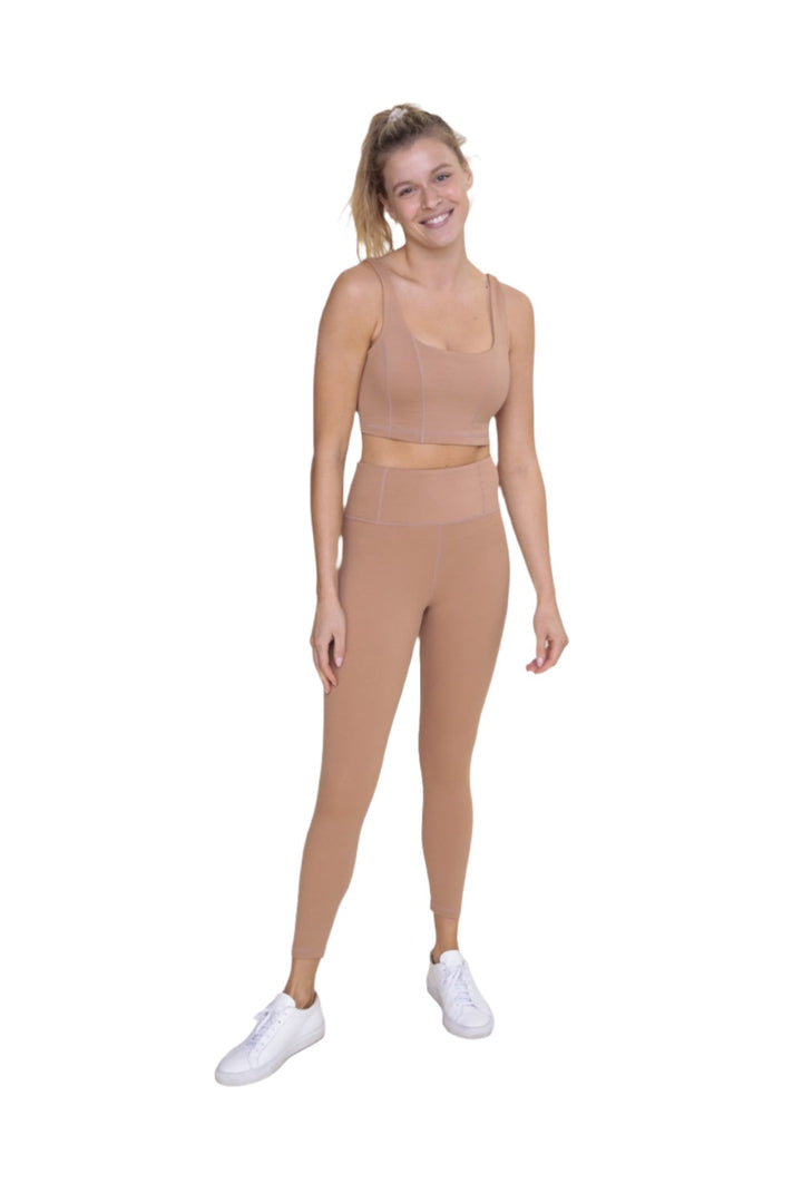 Mono B Paneled Double Bra AT-A0424 Plus - Mud - Front Full View