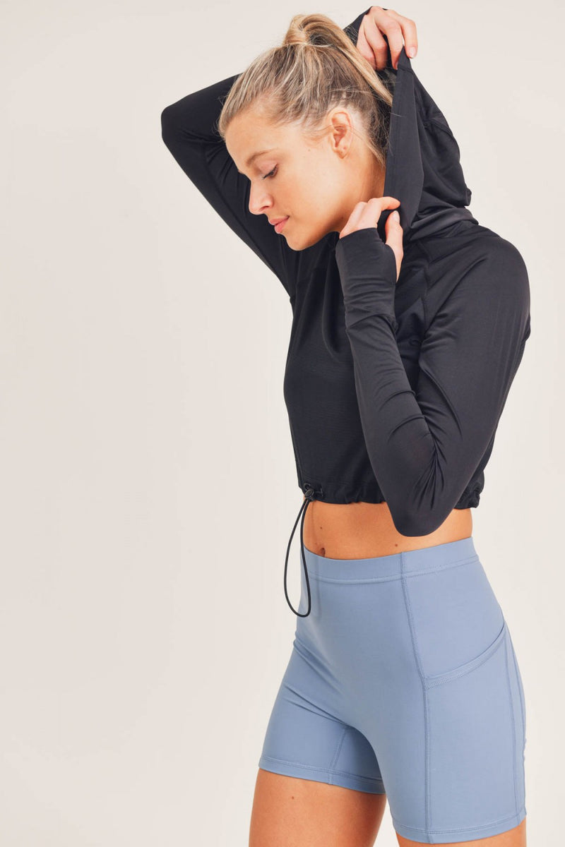 Mono B Crop Active Hoodie AT-A0426