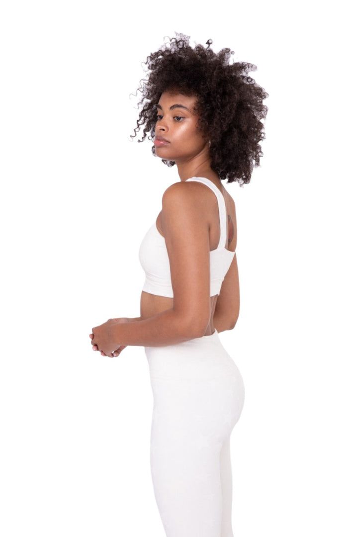 Mono B Seeing Stars Zip Sports Bra AT-A0667 Plus Too - Natural - Side View