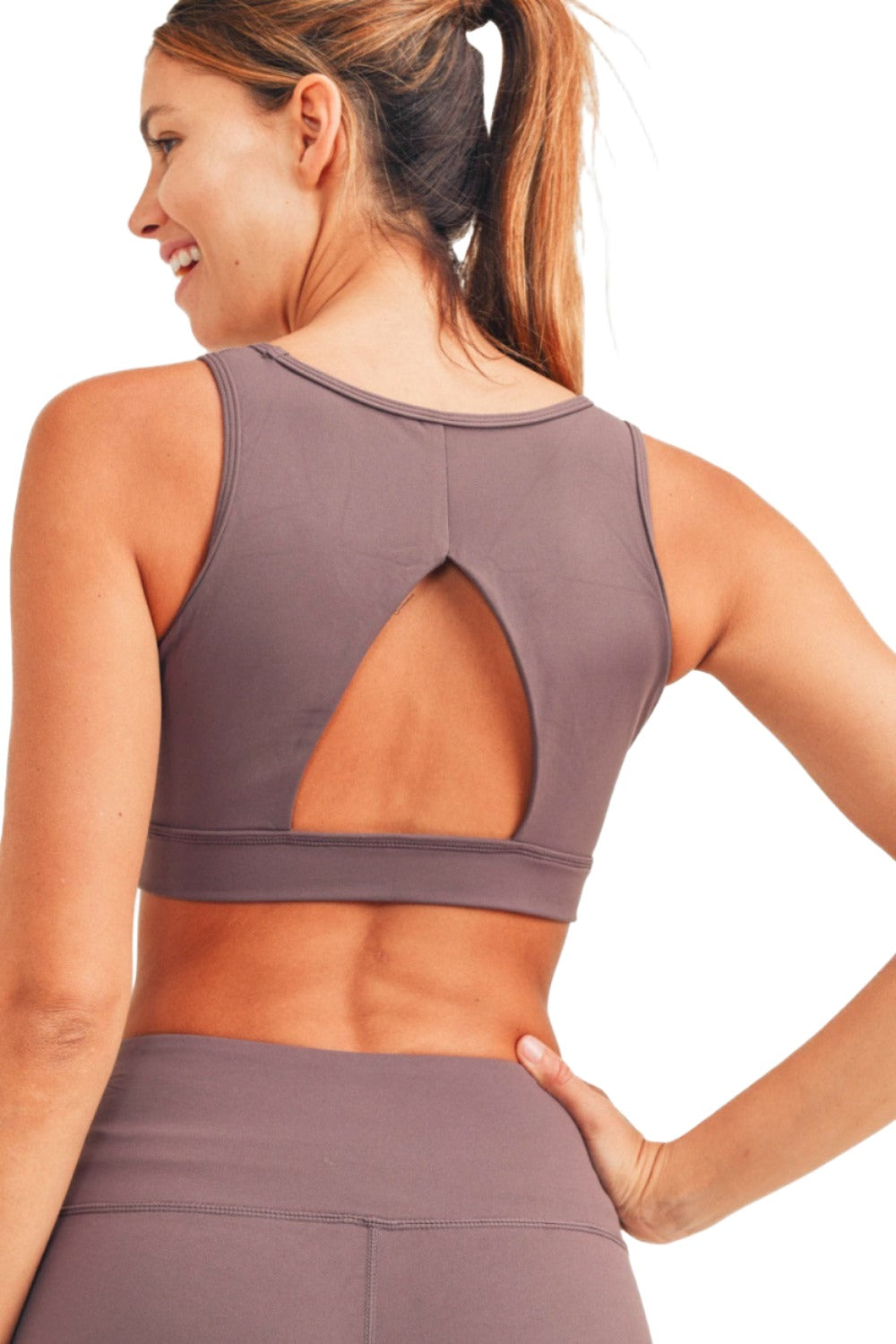 Mono B Bronze Newport Bra Top AT-A0737 - Bark - Back View