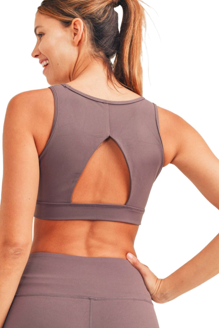 Mono B Bronze Newport Bra Top AT-A0737 - Bark - Back View