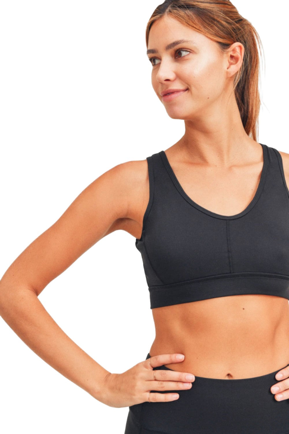 Mono B Bronze Newport Bra Top AT-A0737 - Black - Rear View