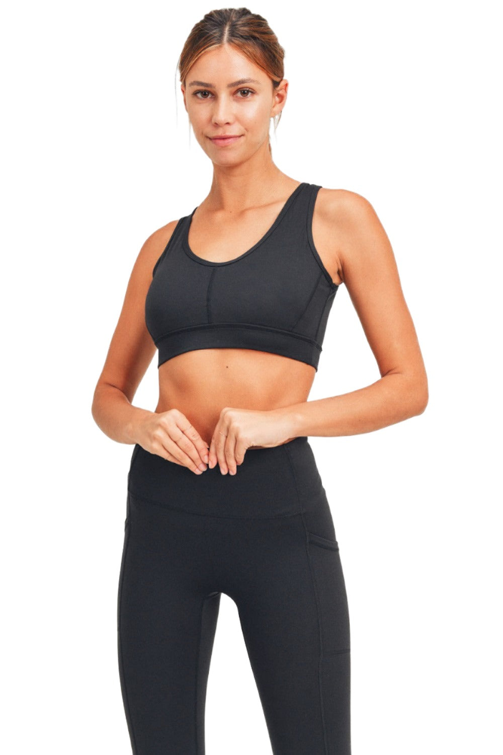 Mono B Bronze Newport Bra Top AT-A0737 - Black - Front View