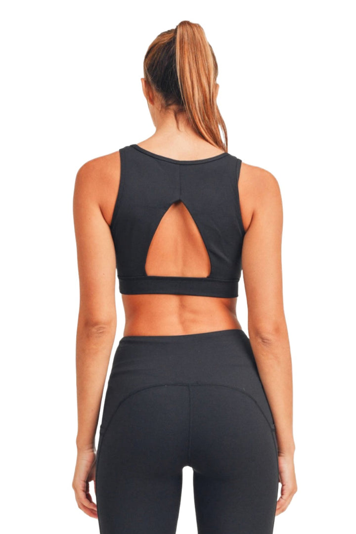 Mono B Bronze Newport Bra Top AT-A0737 - Black - Back View