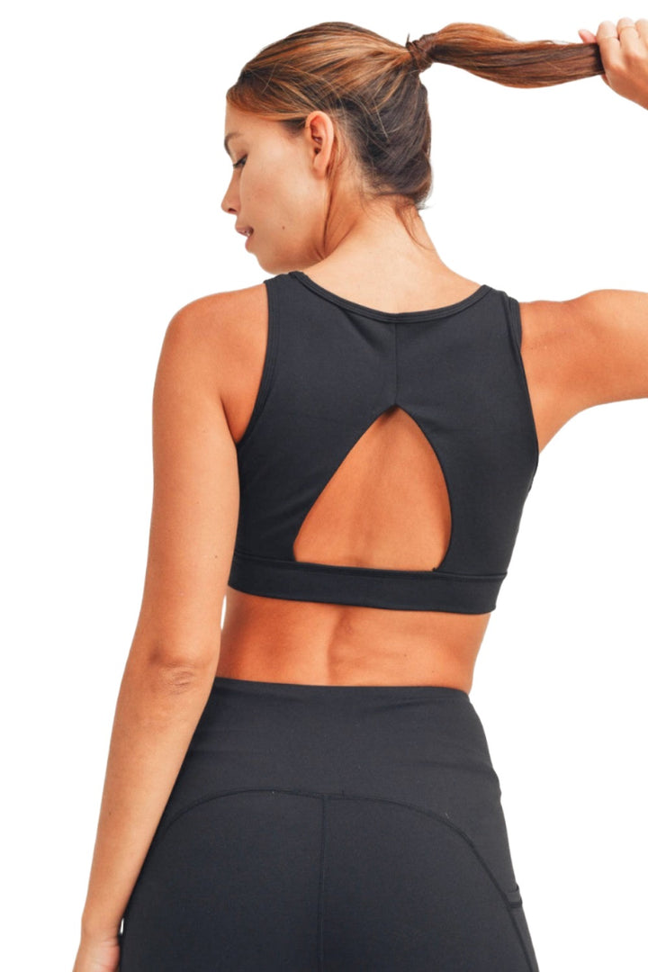 Mono B Bronze Newport Bra Top AT-A0737 - Black - Rear View