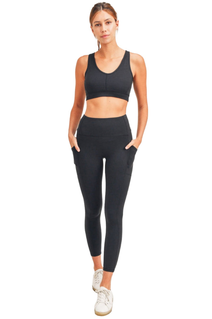 Mono B Bronze Newport Bra Top AT-A0737 - Black - Front Full View