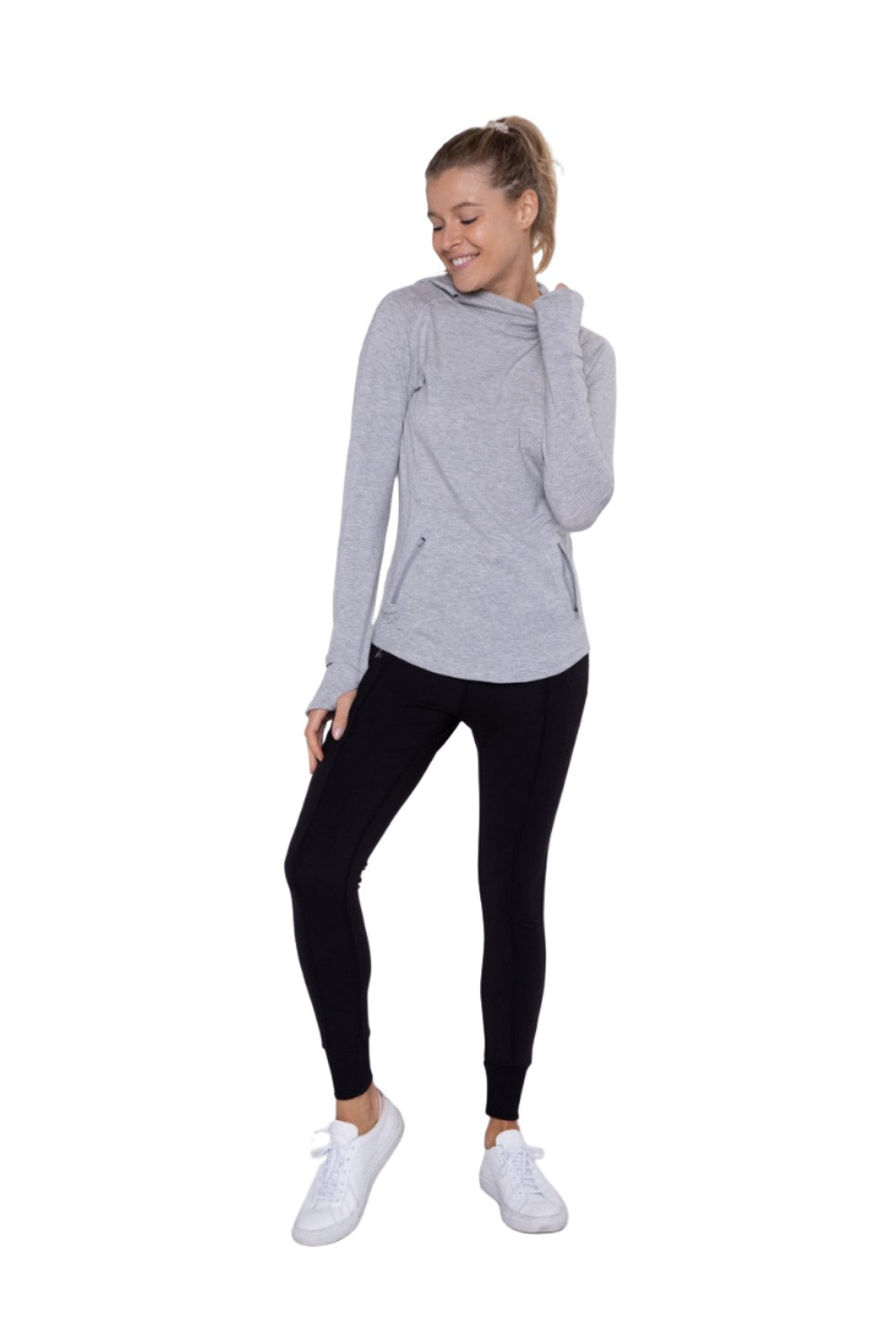 Mono B Mono B GREEN - Slim-Fit Paneled Joggers APH-A0760 And Plus - Black - Front Full View