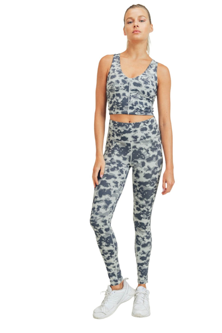 Mono B Textured Spotted Jacquard Bra AT-A0748 - Mist/Shadow - Front Full View