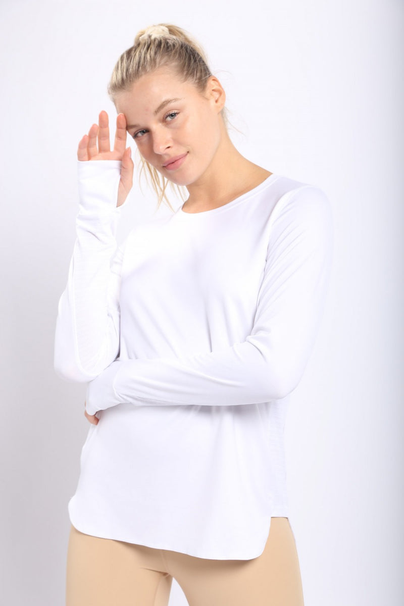 Mono B Meshy Back Long Sleeve Top AT-A0761 and Plus