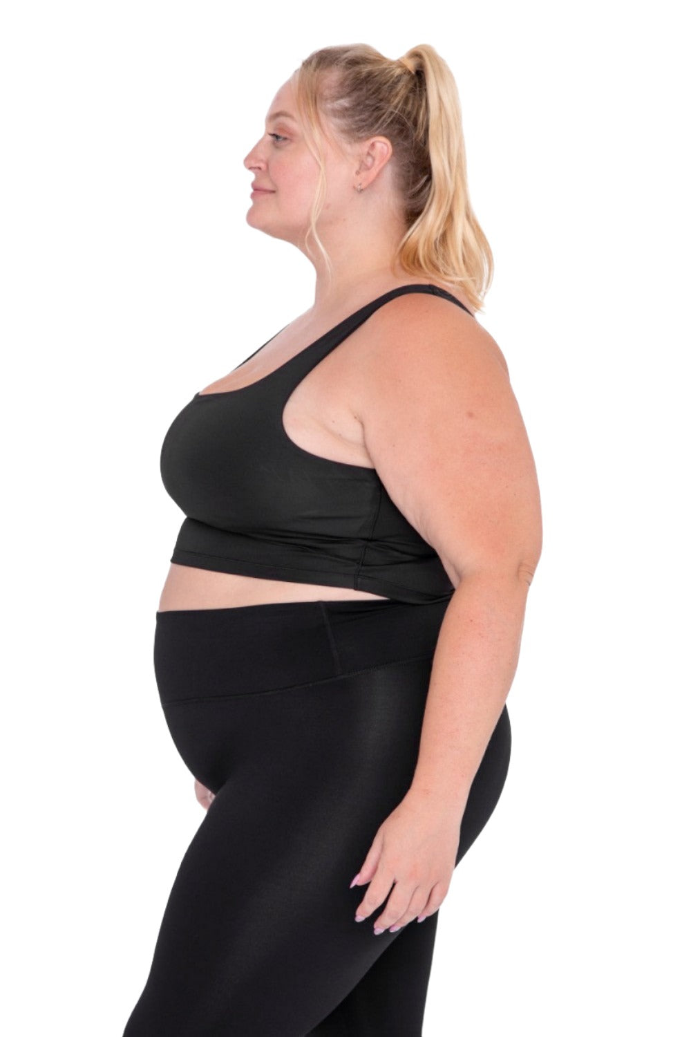 Mono B Padded Smooth Strap AT-A1057 Plus - Black - Side View