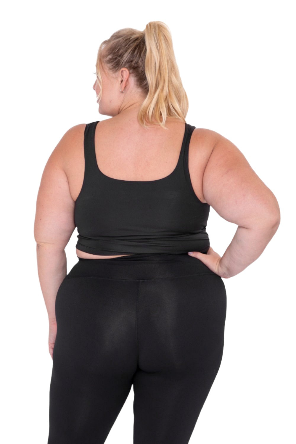 Mono B Padded Smooth Strap AT-A1057 Plus - Black - Back View