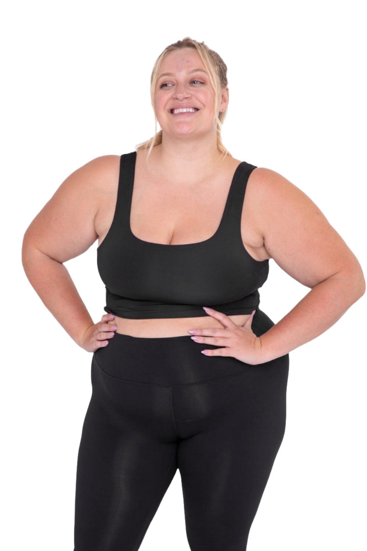 Mono B Padded Smooth Strap AT-A1057 Plus - Black - Front View