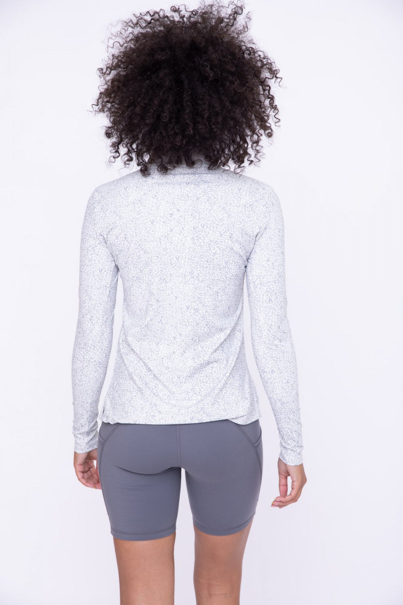 Mono B Half Zip Fitted Long Sleeve Top AT-A1150