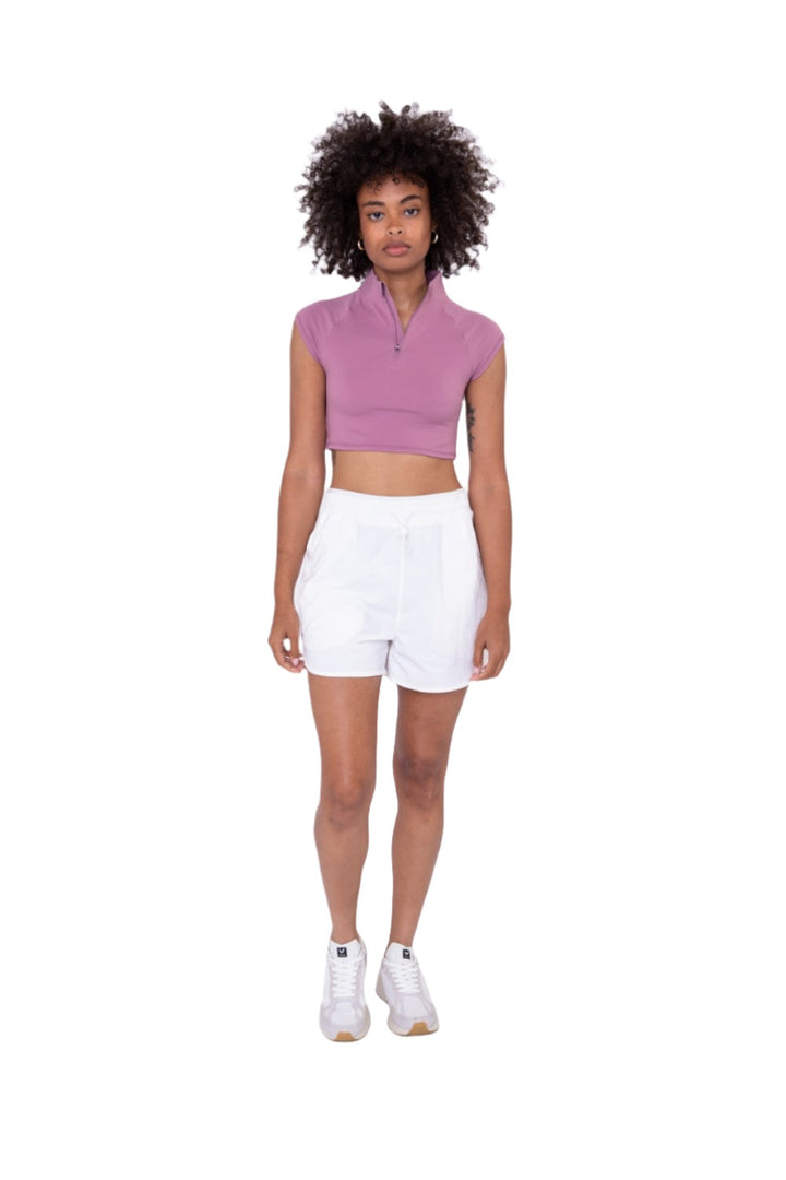 Mono B Toggle Drawstring Shorts AP7043 - White - Front Full View