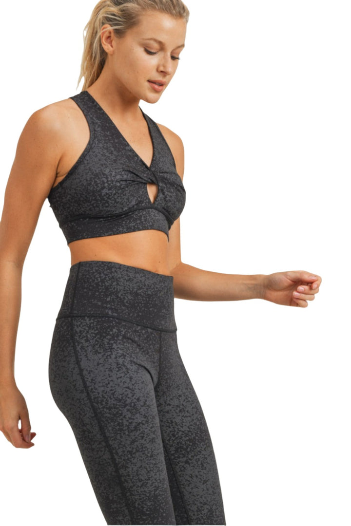 Mono B Twisted Front Bra Foil Print and Plus - Foil Print - Side View