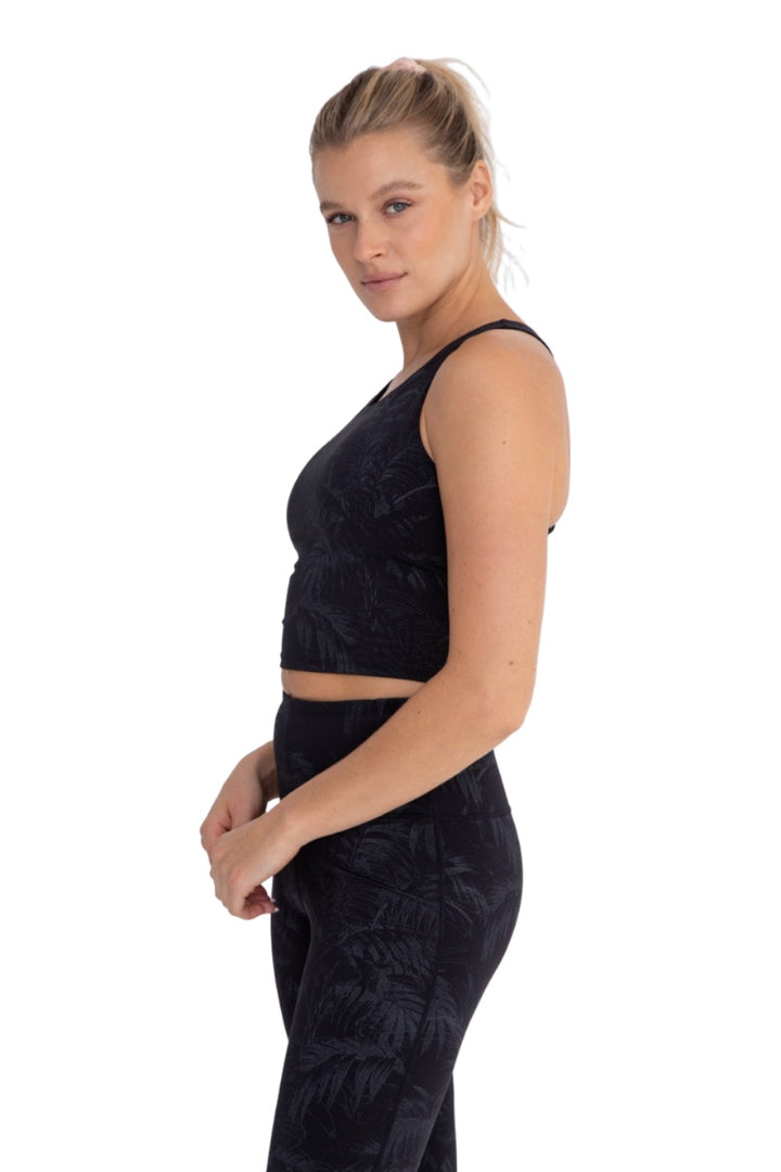 Mono B Floral Bra Padded AT3127 - Black Floral Print - Side View