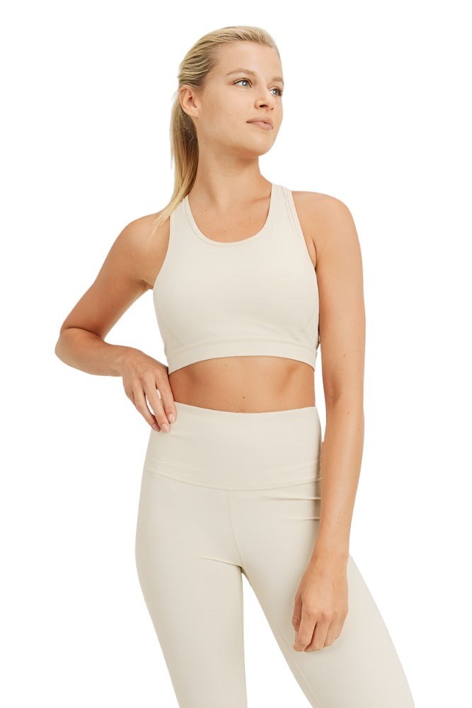 Mono B Essential Double Strap Bra AT8027 and Plus - Natural - Front View