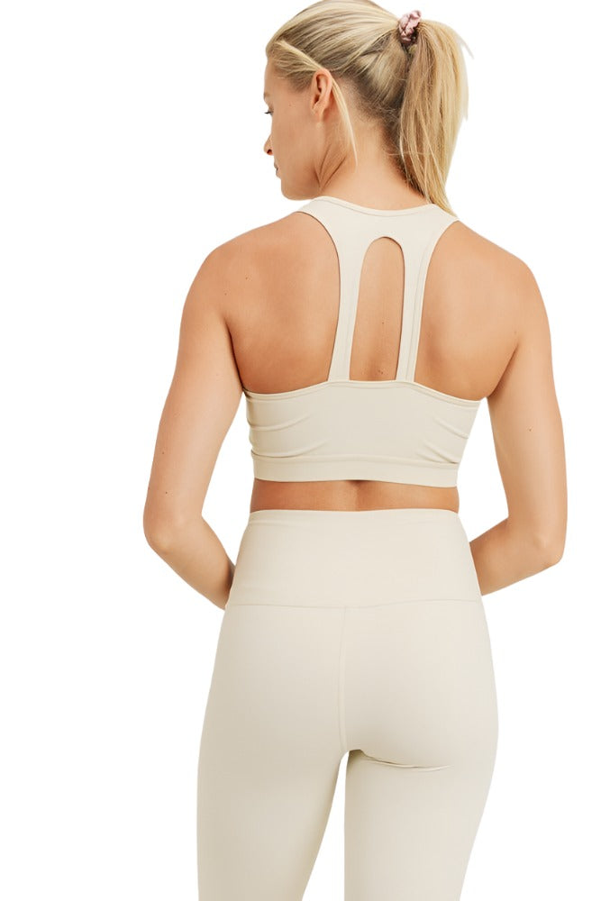 Mono B Essential Double Strap Bra AT8027 and Plus - Natural - Back View