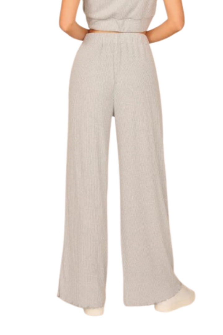 Vintage Havana Hacci Rib Lettuce Edge Pants B10450 Harbor Grey