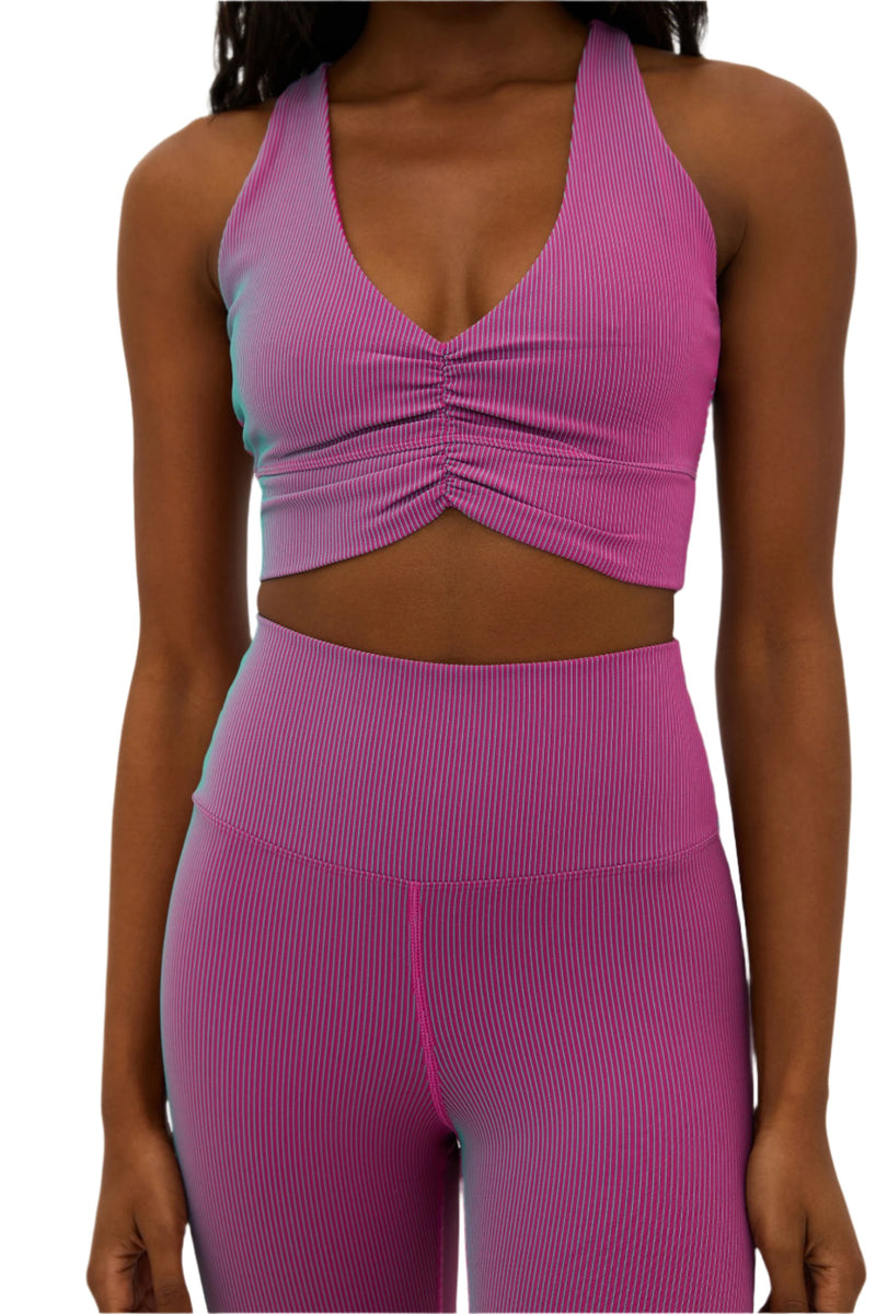 Beach Riot Mindy Top Sorbet Two Tone - Sorbet - Front Rear View