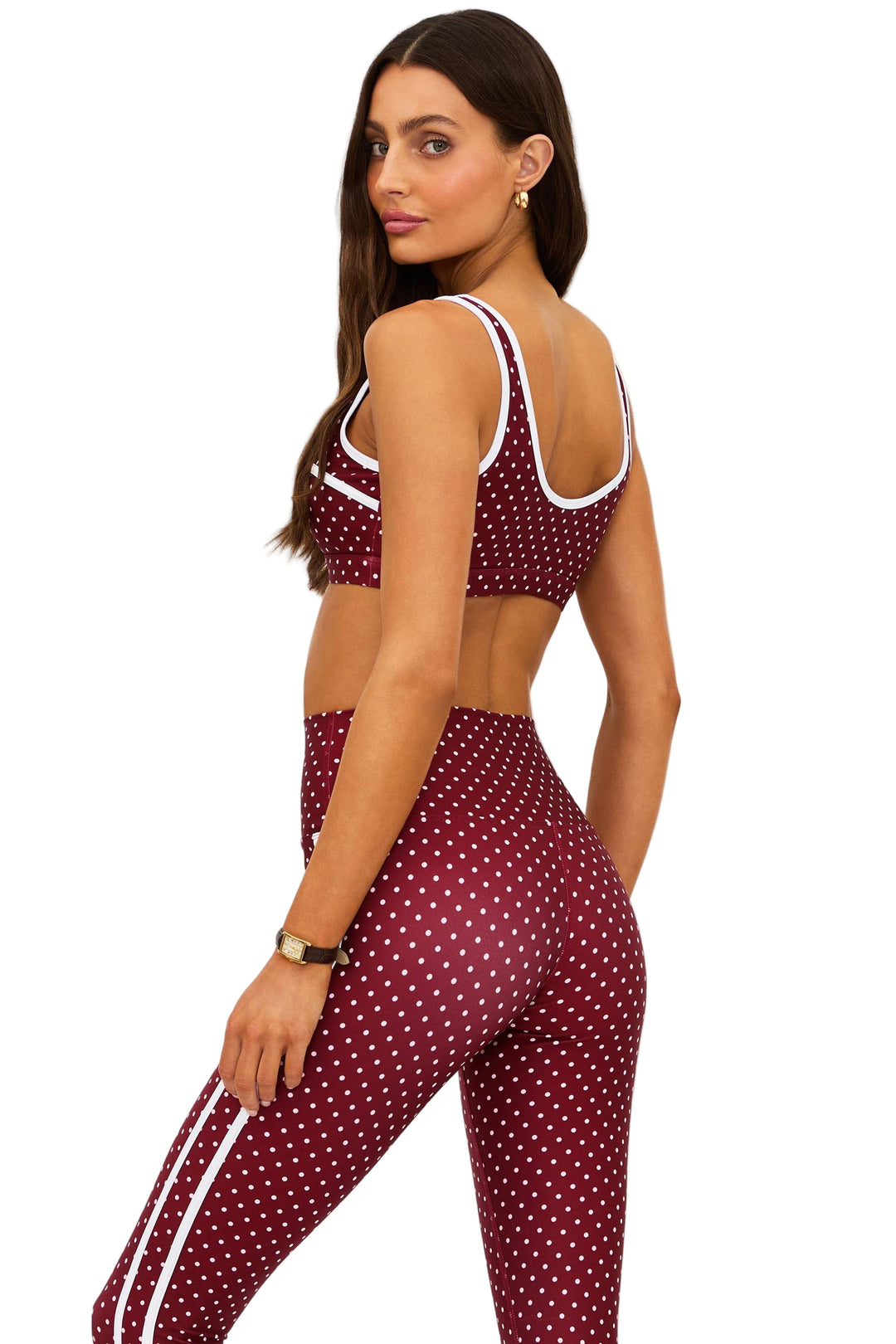 Beach Riot Moxie Top - Crimson Dot - Side View