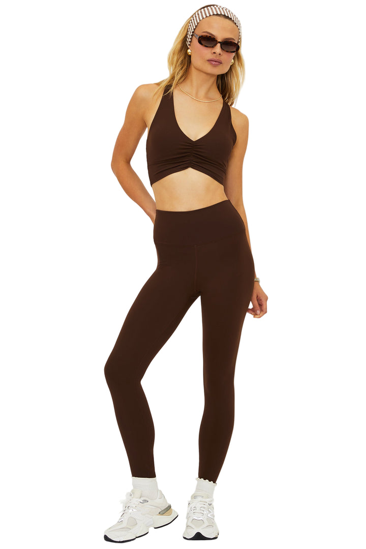 Beach Riot Piper Legging - Chestnut Matte - Front Full View