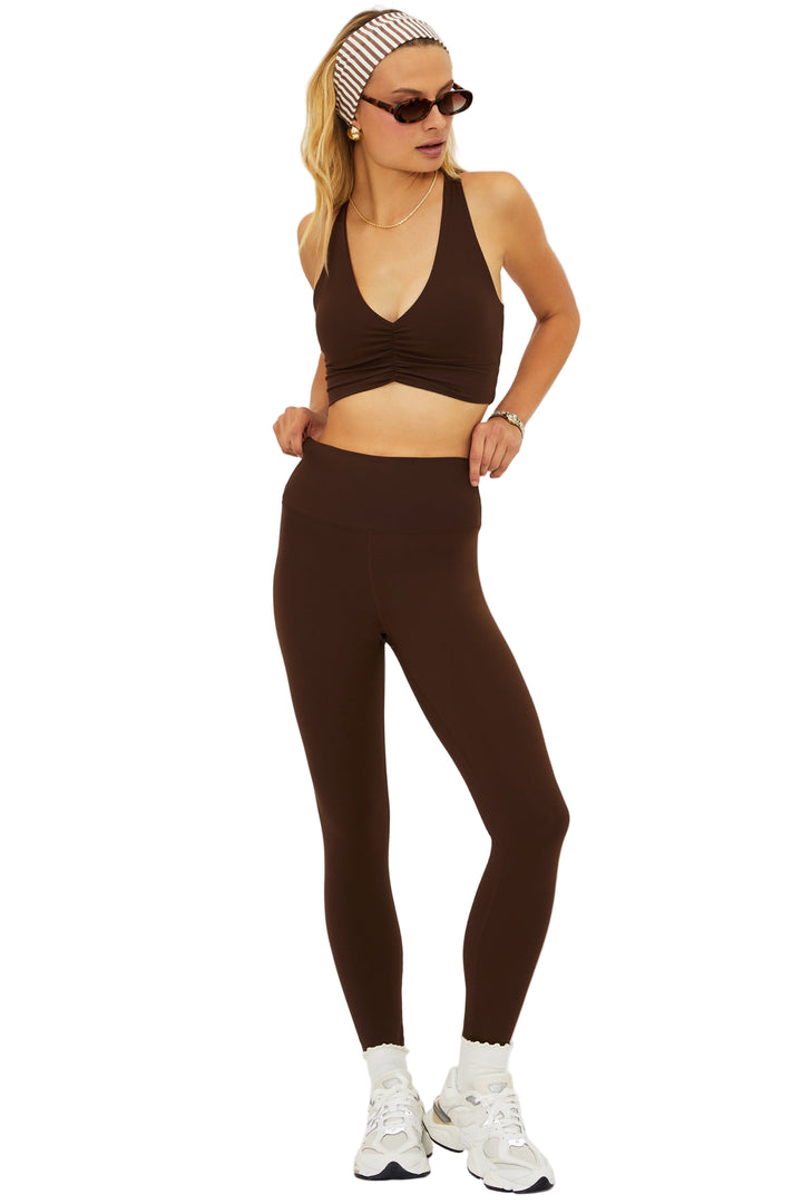 Beach Riot Piper Legging - Chestnut Matte - Front Full View