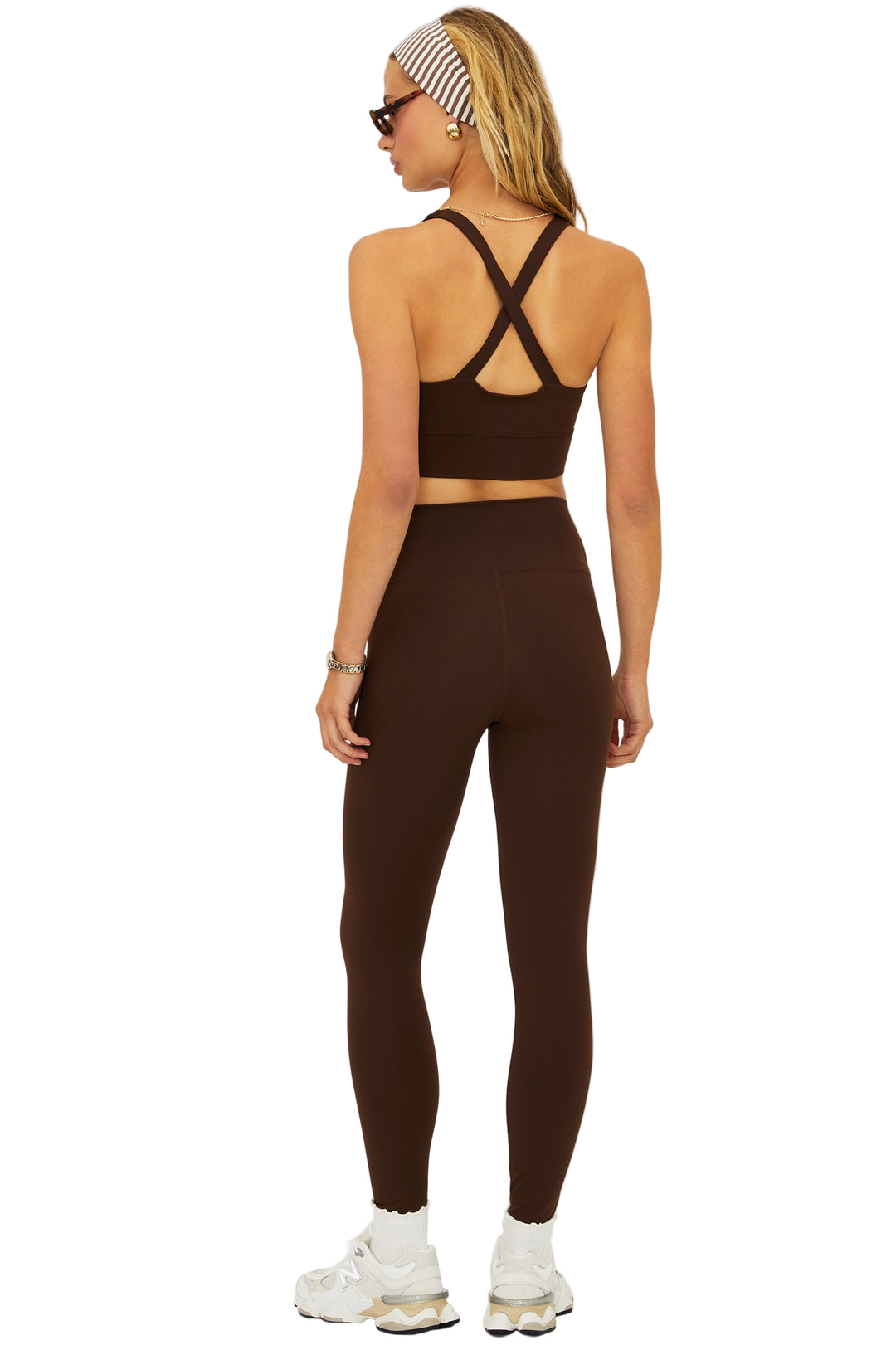 Beach Riot Piper Legging - Chestnut Matte - Back Full View