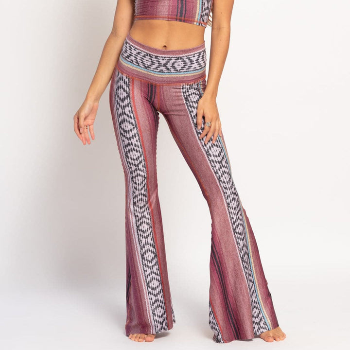 Border Towns Red Long Bell Bottom