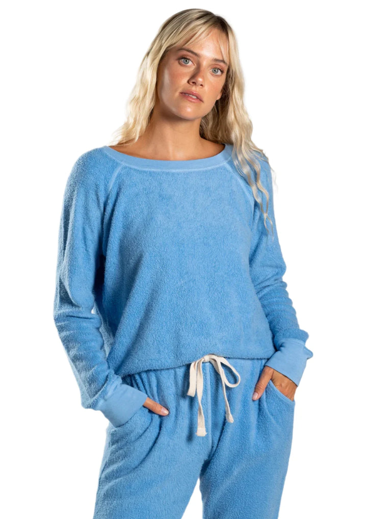 Jala Chill Pull Over Sweatshirt - Denim - Front View