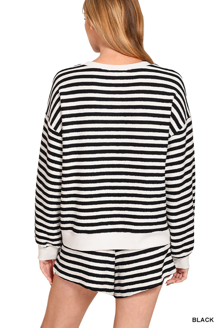 Zenana Stripe Active Short Set CTCP-3512