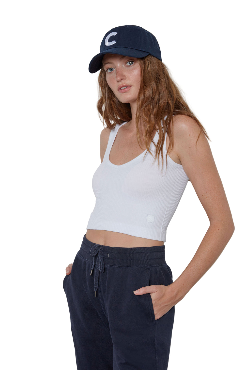 Cream Yoga Cindy tank top - white - Side View