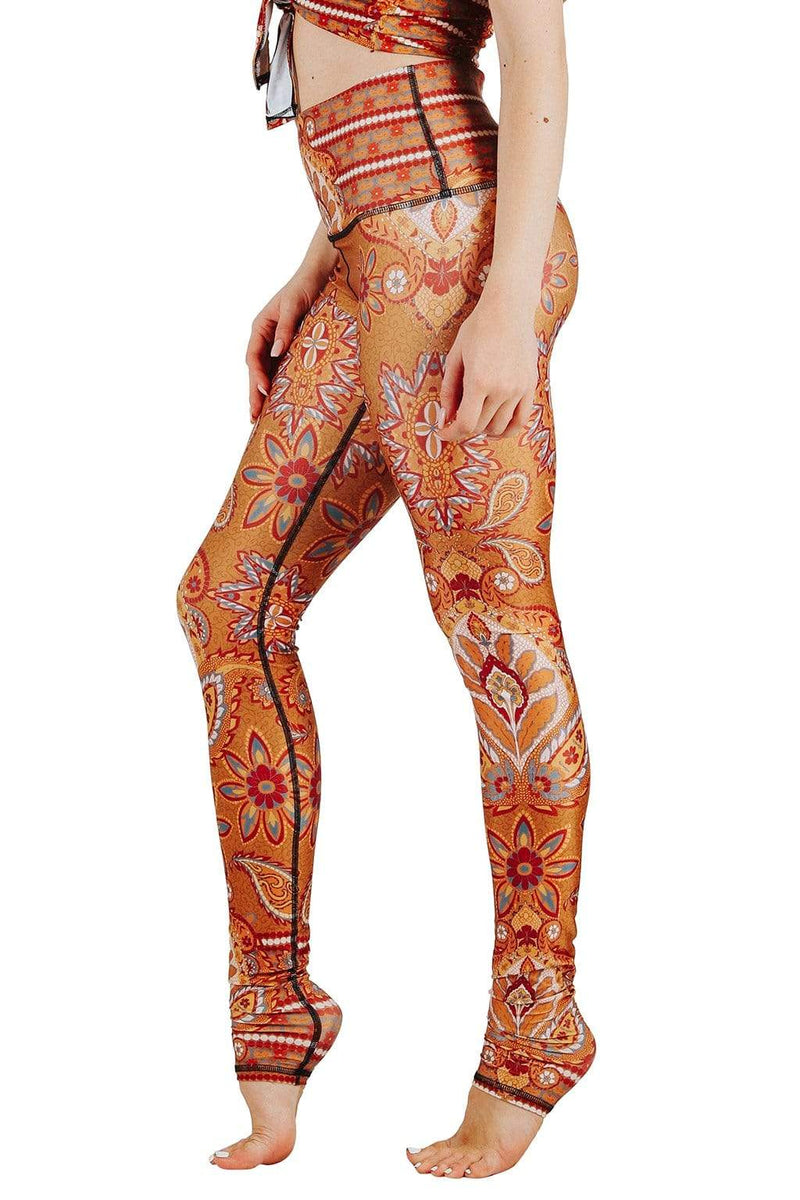 Rad Paisley Printed Yoga Leggings by Yoga Democracy