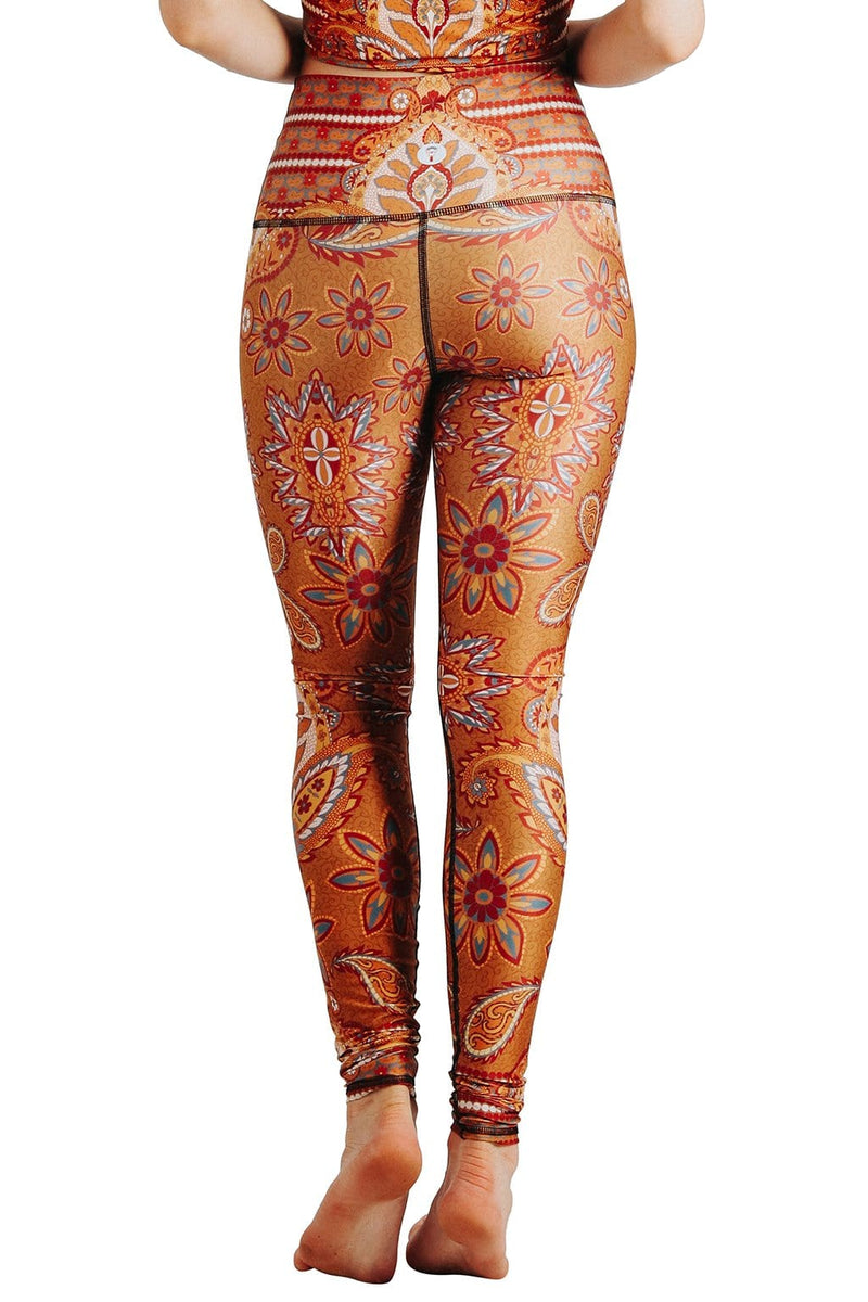 Rad Paisley Printed Yoga Leggings by Yoga Democracy