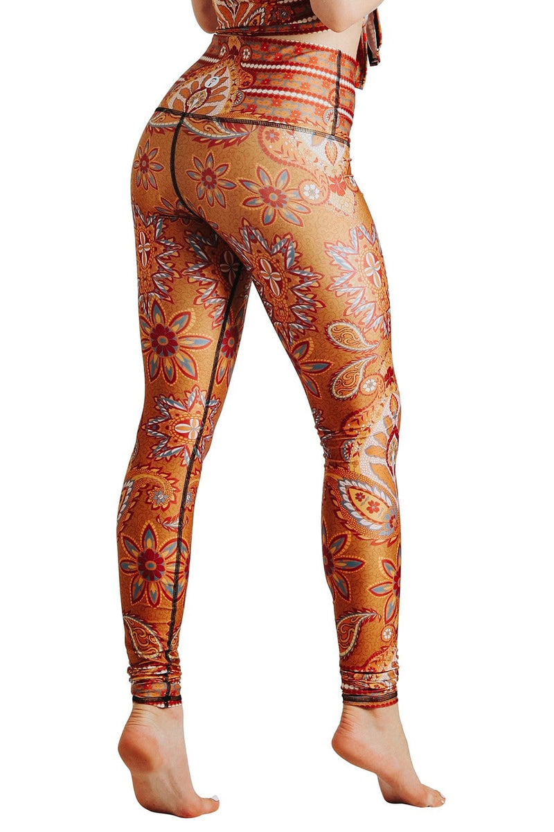 Rad Paisley Printed Yoga Leggings by Yoga Democracy