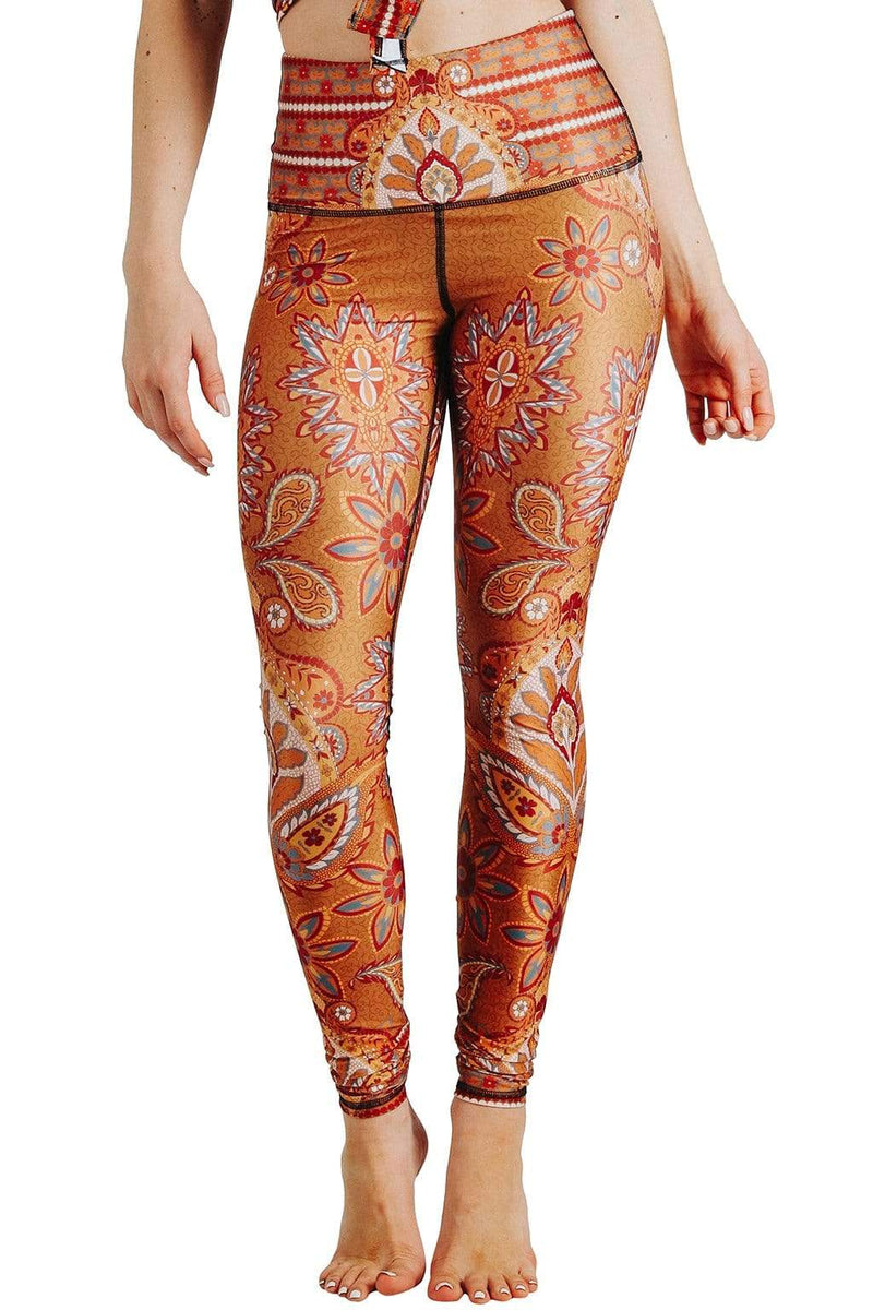 Rad Paisley Printed Yoga Leggings by Yoga Democracy